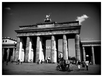 Tourists visiting monument