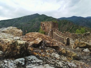 View of fort against cloudy sky
