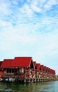 Built structures against the sky