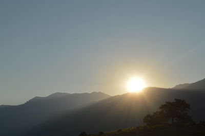 Mountain range at sunrise