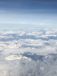 Aerial view of clouds in sky