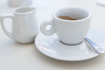 Close-up of coffee on table