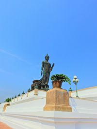 Low angle view of statue