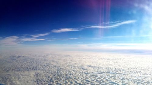 Scenic view of clouds in blue sky