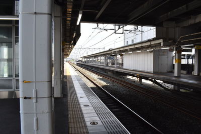 Train at railroad station platform