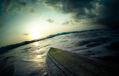 Scenic view of cloudy sky during sunset