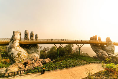 Bridge against clear sky