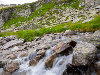 River flowing through rocks