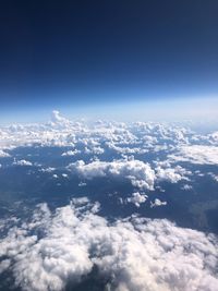 Aerial view of clouds in sky