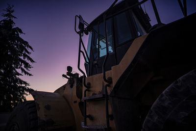 Low angle view of silhouette man against clear sky