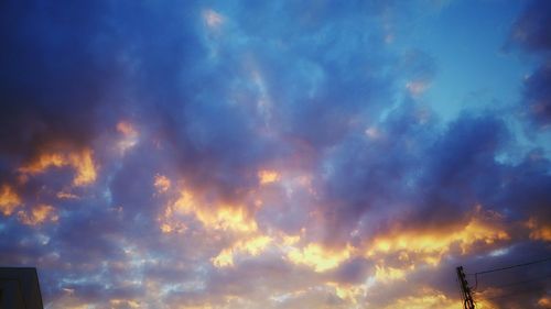 Low angle view of dramatic sky