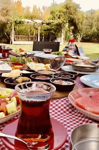 View of food on table