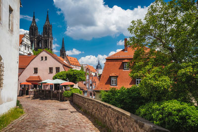 Meissen fable like old town with albrechtsburg castle. town medieval. dresden, saxony, germany