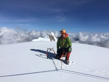 People skiing on mountain