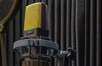 Close-up of microphone