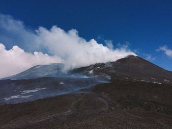 Scenic view of mountain against sky