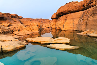 Rock formations in water