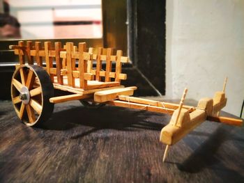 Close-up of objects on table