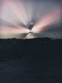 Scenic view of landscape against sky during sunset