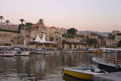 Boats in river