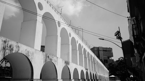 Low angle view of bridge against sky