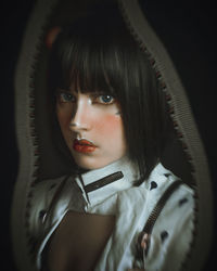 Close-up portrait of woman