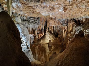 Rock formations in cave