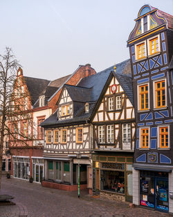 Picturesque german medieval colorful architecture in idstein, hesse, germany