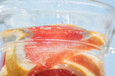 Close-up of glass of juice