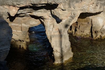 Rock formations in cave