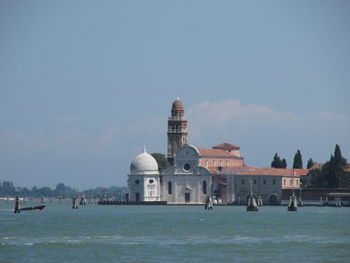 View of church at waterfront