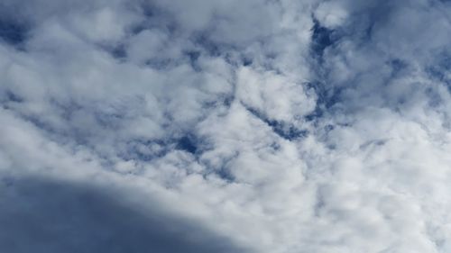 Low angle view of clouds in sky