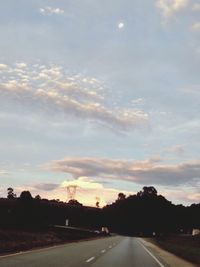 Country road at sunset