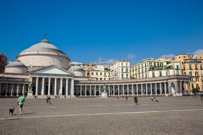 Basilica of san francesco di paola located at the west side of the piazza del plebiscito