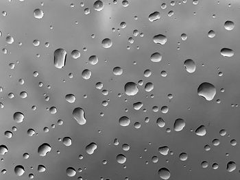 Full frame shot of wet glass window