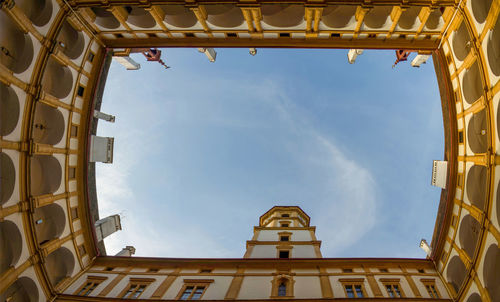 Low angle view of historic building