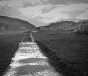 Road passing through landscape