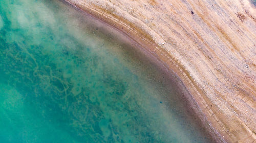 High angle view of beach