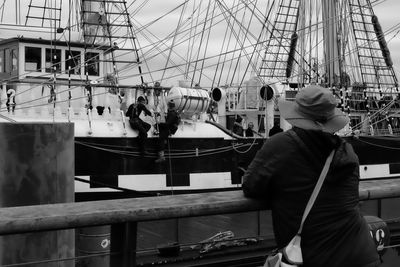 Man traveling in boat