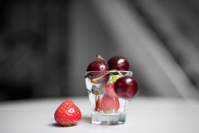 Close-up of fruits on table