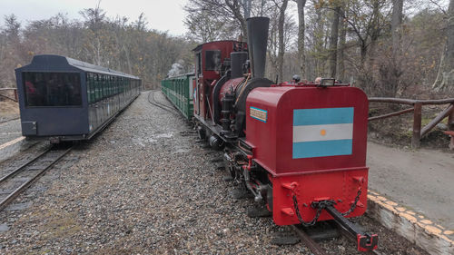 Train on railroad track