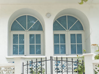 Closed window of building