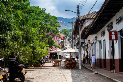  beautiful streets around the central square of the heritage town of guaduas in colombia.