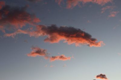 Low angle view of sky during sunset