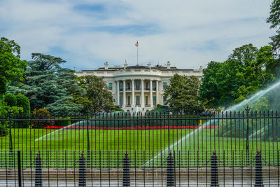 View of historical building against cloudy sky