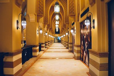 Empty corridor in building