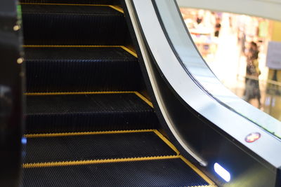 Close-up of escalator