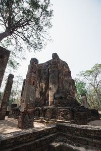 Low angle view of temple against clear sky