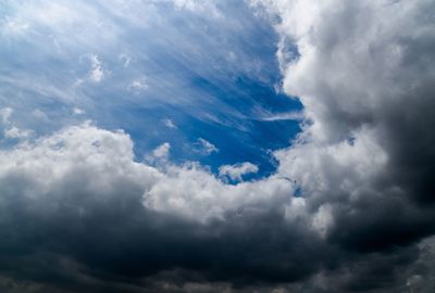 Low angle view of clouds in sky