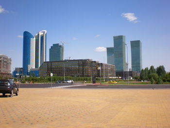 View of skyscrapers in city